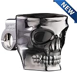Kruzer Kaddy Kruzer Kustom Kaddy Chrome Skull Motorcycle Cup Holder HANDLE BAR Mount