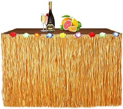 Newland Luau Grass Table Skirt For Hawaiian Party Moana Theme