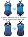 SUDILO Women's Plus Size One Piece Swimsuits High Cut Monokini Bikini Swimwear Bathing Suits