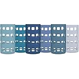 Silicone Glass Water Bottle Sleeves - 6-Pack of Protective Holders 16-18 oz Capacity - Anti-Slip Protection for Beverage Cont