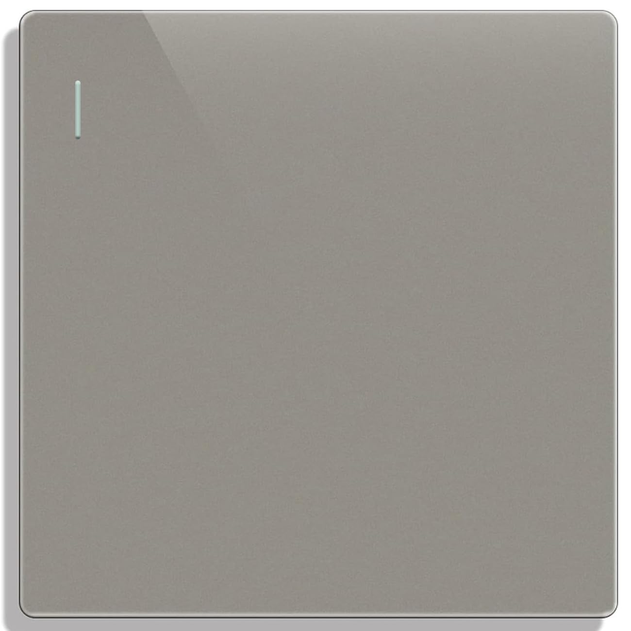 ZFQ Rocker Button Switch Grey Wall Panel Electrical Single Light Switch, 1 Gang 2 Way, 10A 250V