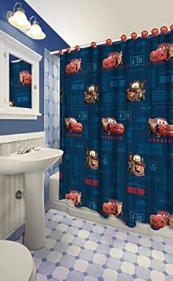 Amazon Com Disney 13 Pieces Cars Shower Curtain With Matching