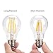 Leadleds A19 Dimmable LED Bulb, 6.5W Vintage Edison Style LED Filament Bulb, 3000K Warm White, E26 Medium Base, 810 Lumens, 70 Watt Incandescent Equivalent, 3-Pack