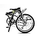 Men and Women Folding Casual City Bike 20 inch 6 Speed Light Commuter Bicycle Comfortable seat Aluminum Frame-Blackthumb 1