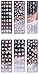 LEBY Newest Nail Stamping Plates Kit Sets 6pcs Nail Art Stamp Templates Image Plate Free Stamper & Scraper Nail Art Tools (Flower Series)