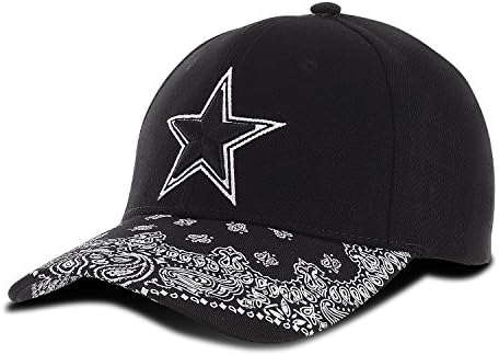 MWHAT Unisex Baseball Cap Cotton 3D Star Plain Adjustable Outdoor Cool Rapper Hat