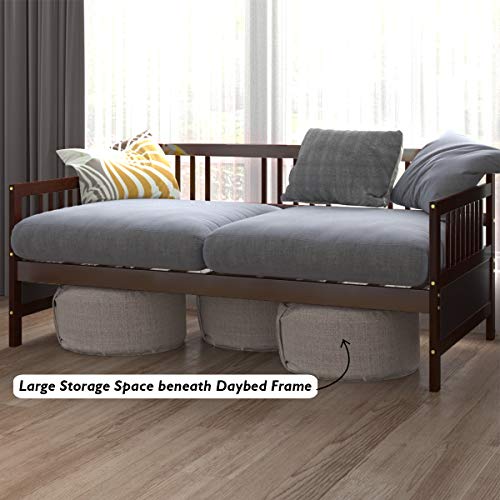 Giantex Wooden Daybed Frame Twin Size, Wooden Slats Support, Dualuse