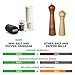 Mini Salt & Pepper Grinder Set - Unique Refillable Modern Grinders - Ceramic Mill Shakers - Spice Mills Shaker - Peppermill - Acrylic Stand by Eparé