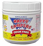 Happy Campers Organic RV Holding Tank Treatment - medium jar, 40 treatments for RV, Marine, Camping, Portable Toilets
