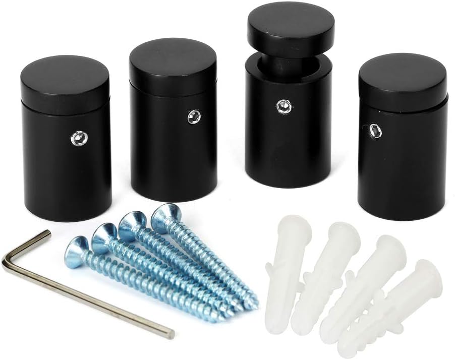 MALLEABLE Side Clamp Standoffs 19mm*25mm Black Aluminum,Edge Grip