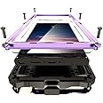Lunivop for Samsung Galaxy S25 Ultra Case Heavy Duty Metal Phone case para Built-in Screen Lens Protection Protective dust Proof Military Grade Rugged [The Fingerprints Don't Work] Purple