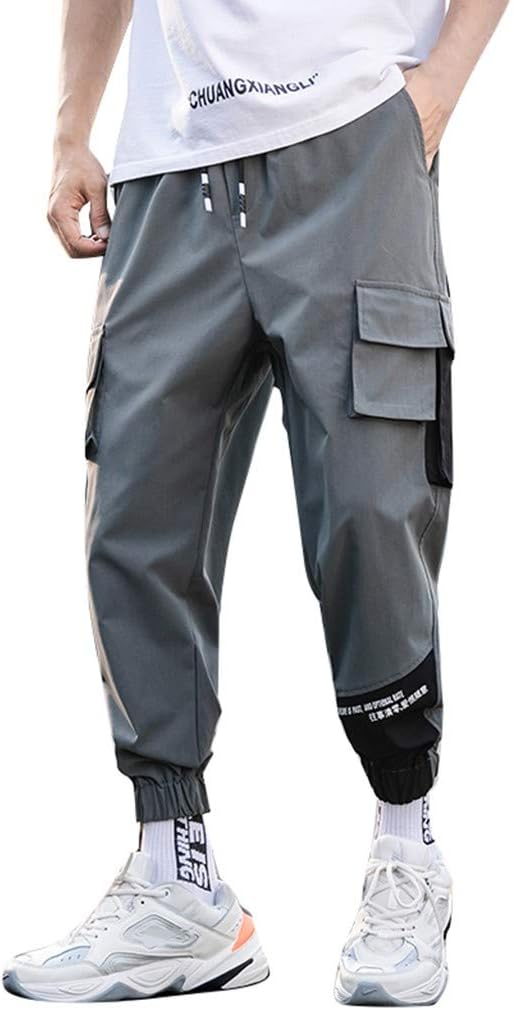VWTTV Men's Cargo Jogging Pants Lightweight Loose Fabric Trousers Summer Trousers