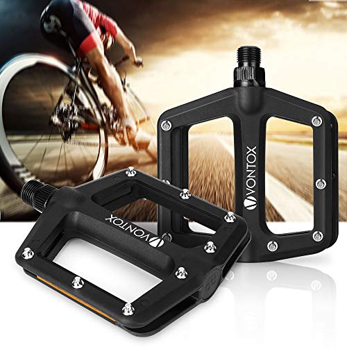 V VONTOX Bike Pedal, Lightweight Non-Slip Bike Pedals, Nylon Fiber Bicycle Platform Pedals for BMX MTB，9/16-Inch Cr-Mo Steel Spindle[1Pair] - Thumbnail 5