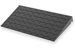 BESEA 2" inch Threshold Ramp Rubber Wheelchair Ramp, No-Slip Surface 3000 Lbs Load Capacity for Home Doorways Driveways Curb