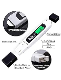 Medidor de agua digital TDS, Lxuemlu profesional 3 en 1 TDS, temperatura y medidor CE con funda de transporte, 0 9999 ppm, medidor de ppm ideal para agua potable, acuarios y más
