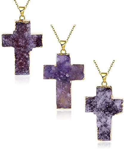 18K Rose Gold Plated Simple Unisex Cross Crucifix Pendant Necklace Pendant for Women 18"+2.5" Extension