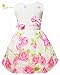Little Hand Toddler Girls Rose Floral School Dress Bow Tie Bridesmaid Birthday Baby Party Dresses 4T