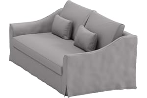 HOMETOWN MARKET Heavy Cotton Farlov Sofa (Not Loveseat!) Replacement Cover, Width:85.8" (Not 70" !) Compatible for IKEA Farlove Slipcover Only! (Cotton Light Gray)