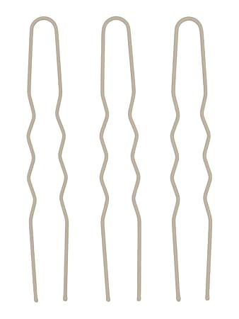 Beige Blonde Large 4 U Shaped Hair Pins For Buns Color Match