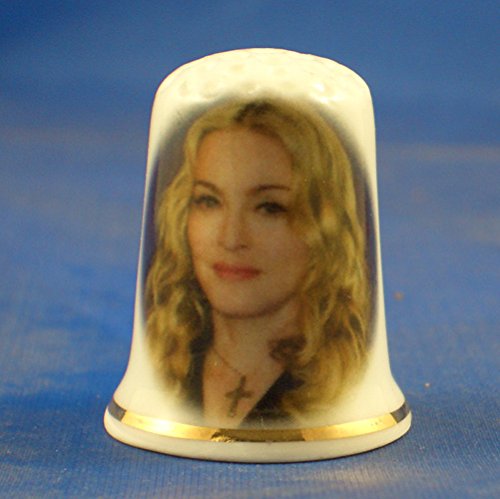 Porcelain China Collectable Thimble -- Madonna with Free Gift Box