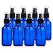 Papifleure Glass Spray Bottles - 8 Piece 2oz Cobalt Blue Small Glass Bottles Set with Fine Mist Sprayer Reusable Dark Colored Potion Bottles for Travel and Any Purpose