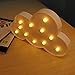 KiBlue Cloud Lamp Cloud Decorations Cloud Decor Night Light Lamp Battery Operated Table Cloud Lamp Light for Party Supplies-Wall Decoration for Kids' Room,Living Room,Bedroom (White Cloud)