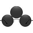 Trippy Lights Third Eye Sunglasses Polarized Reflective Mirrored Black Lens Black Frames