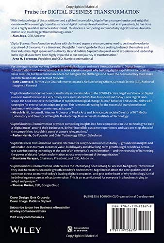 Amazon Com Digital Business Transformation How Established Companies Sustain Competitive Advantage From Now To Next 9781119758679 Vaz Nigel Books