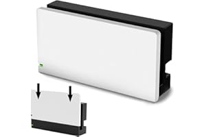 TIKOdirect Custom Faceplate Cover for Nintendo Switch Charging Dock, Hard PC Slim Shell Anti-Scratch [No Screwdriver Installation] for Switch Dock, White