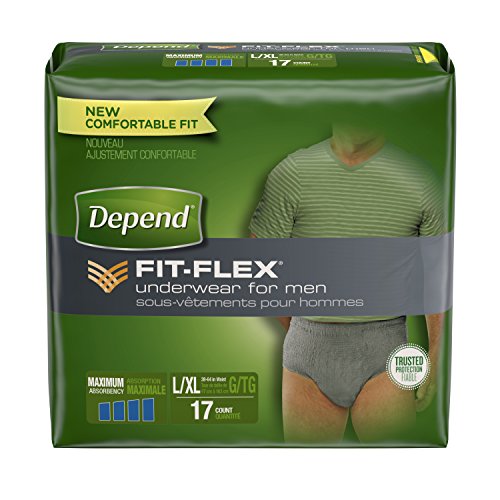Depend  FIT-FLEX  Incontinence Underwear for Men, Maximum Absorbency, L/XL