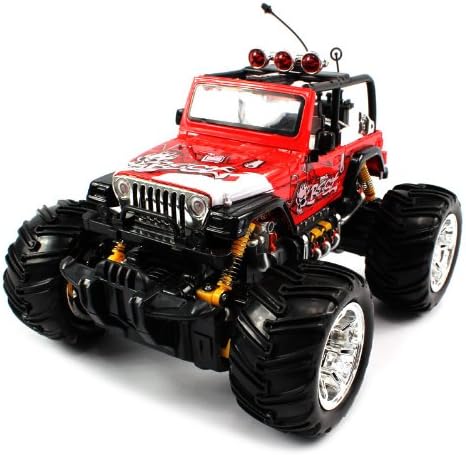 Big Size High Quality Electric Full Function 1:16 GRAFFITI Jeep Wrangler Convertible Monster RTR RC Truck (Colors May Vary)