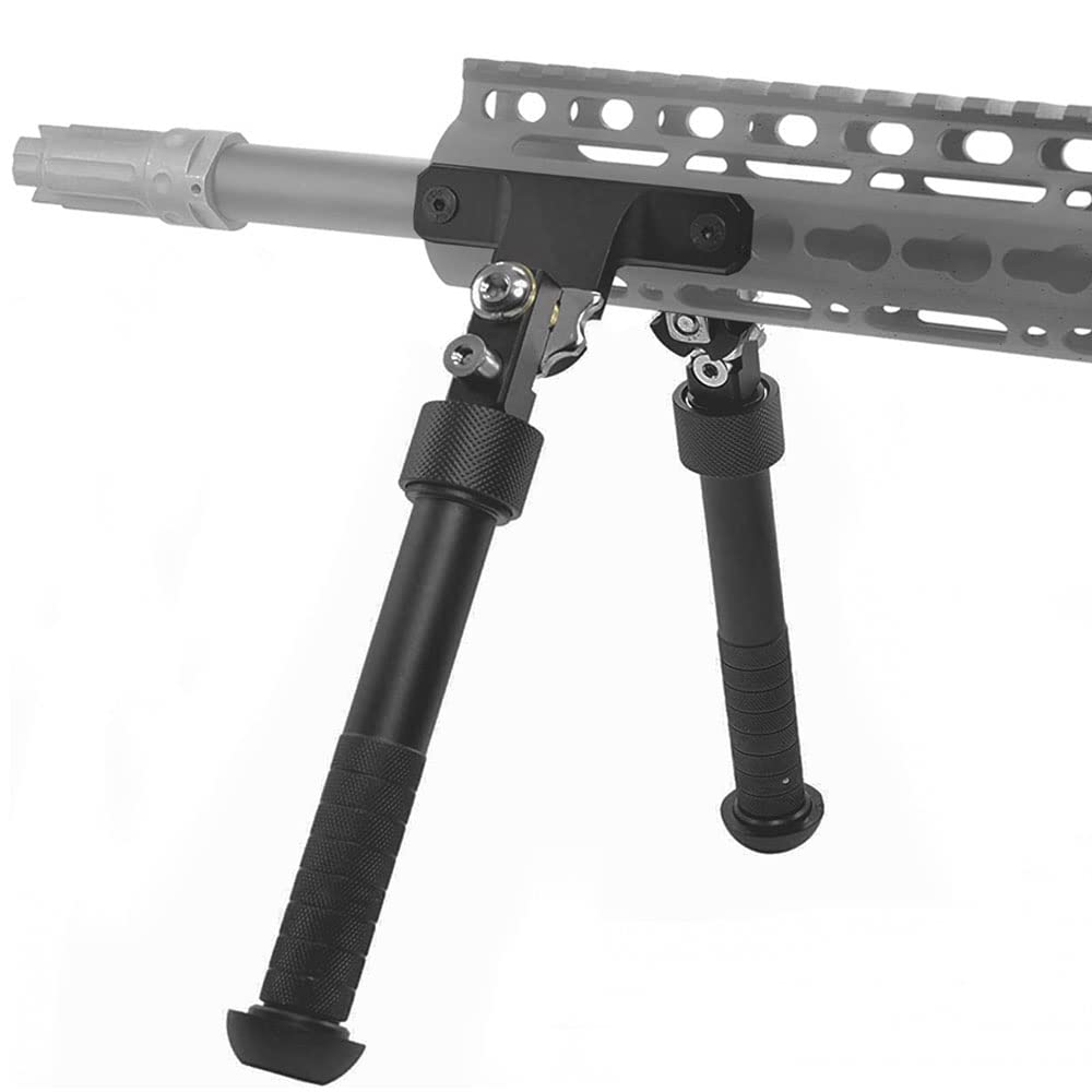 Tactical MLOK Bipod 6.5 to 9 Inch Adjustable Folding Bi-pod for Outdoor Hunting and Shooting Attach to M-Rail (black)