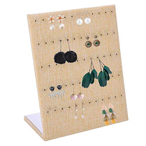 Autoark Sackcloth 30 Pair Earrings Display Holder Organizer,Jewelry Display Stand,AJ-043