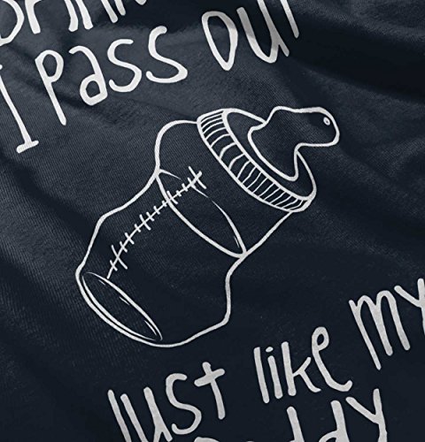 Drink Pass Out Daddy Funny Quote Bottle Milk Drunk Cute Baby Onesie Bodysuit