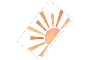 SUPVOX 4pcs Removable Sun Pattern Wall Stickers for Bedroom, Self-adhesive Room Decals, DIY Home Wall Decor