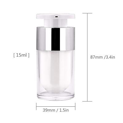 Buy Airless Pump Bottle Yebeauty Small Empty Pump Botte For Travel Reusable 2 Pack 15ml Online In Vietnam B07mvy9mcn