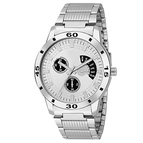 emartos analog fashion sliver dail chain mans watch (top selling)