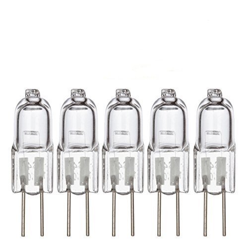 Photo 1 of Simba Lighting Halogen G4 T3 5 Watt 50lm Bi-Pin Bulb 12 Volt A/C or D/C for Accent Lights, Under Cabinet Puck Light, Chandeliers, Track Lighting, 5W 12V 2 Pin JC Warm White 2700K Dimmable, 5-Pack