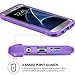 Galaxy S7 Edge Case, ELOVEN Slim Hybrid Shockproof Galaxy S7 Edge Protective Case for Girl Crystal Clear Silicone Bumper Cool Hard Defender Cover for Samsung Galaxy S7 Edge Clear Case - Purple