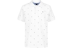 Tommy Hilfiger Boys Short Sleeve Fashion Polo Shirt, Button Closure, Soft & Comfortable