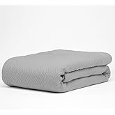 9Threads 100% Cotton Herringbone Blankets, 108"X90" King, Throw Blanket for Bed All Season Cotton Blanket, Cozy Blanket,Throws & Bed Blanket, Throw Blanket for Couch, Modern Home Decor -Scottish Grey