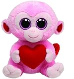 Ty Beanie Boos Julep Pink Monkey with Heart