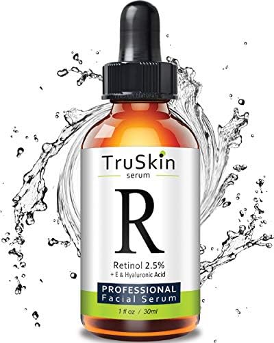 TruSkin RETINOL Serum for Wrinkles, Fine Lines, contains Vitamin A, E and Hyaluronic Acid, Organic Green Tea, Jojoba Oil, BEST Anti Wrinkle Facial Serum,1oz