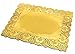 Gold Foil Rectangle Lace Paper Doilies Cake Packaging Golden Paper Mat Doily 15.7X11.8 Inch (100 pcs)