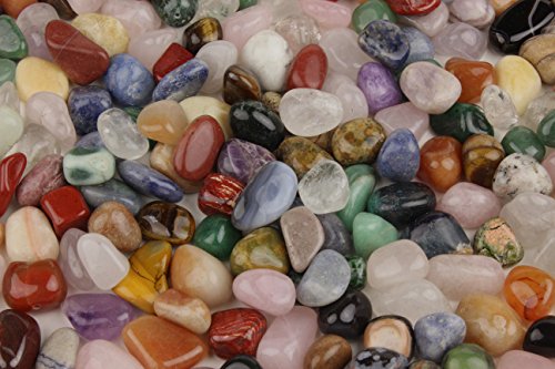 Dancing Bear 11 Pounds Tumbled Polished Natural Gem Stones + Educational Color ID Sheet & 24 Page Rock & Mineral Book. Average Stone Size ¾ inch. Choose 1, 2, 5, 11 or 22 Pounds Brand - Thumbnail 4
