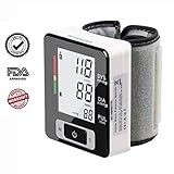 Firhealth Blood Pressure Monitor FDA Approved with Automatic Digital Wrist Monitor Cuff, 2 x 90 Memory Recalls, IHB Indicator, Portable Case Perfect for Home Use