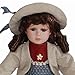 Prettyia Birthday Gift - 30cm Excellent Workmanship Doll DIY Accessory Vintage Porcelain Lady Girl Doll in Blue Dress with Display Stand