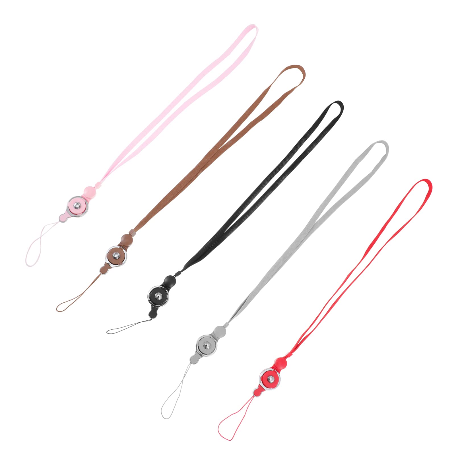Hemobllo 5Pcs Phone Neck Strap Quick Release ID Holder Neck Lanyard Detachable Necklace Neck Band Keychain Whistles Strap for ID Badge Holder USB Flash Drive