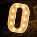Foaky LED Letter Lights Sign Marquee Light Up Letters Sign for Night Light Wedding/Birthday Party Battery Powered Christmas Lamp Home Bar Decoration(O)