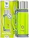 Bago Stainless Steel Double Wall Insulated Personal Water Bottle with Cover for Travel, Fishing & Camping. 1.2L Green Vacuum Infuser, Cup and Carrier for Hot Tea, Cold Alkaline Fruit Juices & More.